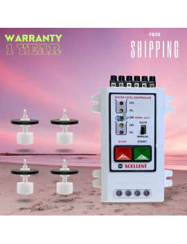 Microtail Fully Automatic Water Level Controller with 4 Magnetic Float Sensors, Single Phase 230V AC